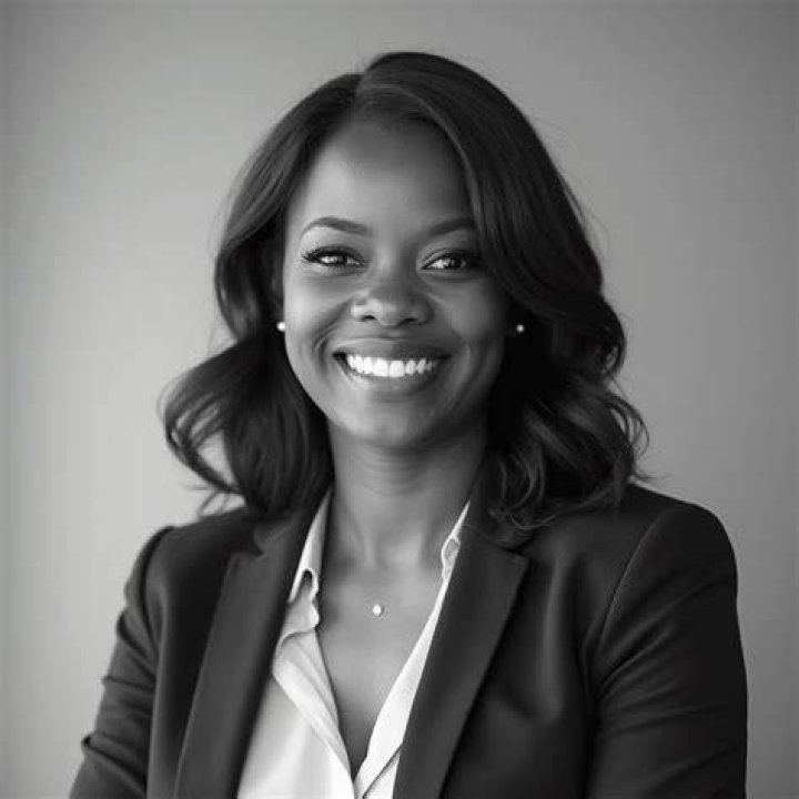 a black and white headshot of karla welch with her name and date above and the office hours logo below