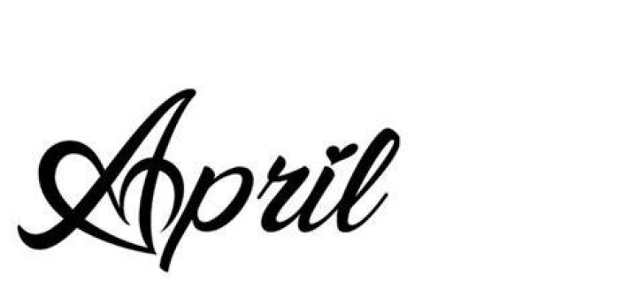 april 6 written in cursive