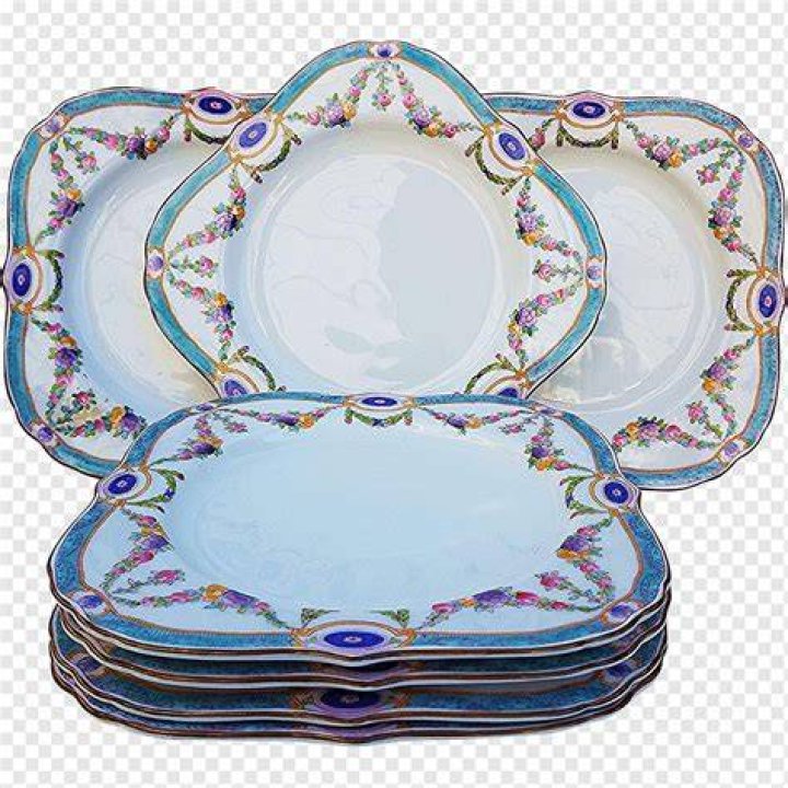 Dishware, Plate, Platter, Tableware, Porcelain, Cutlery, Serving tray, Household silver, Ceramic, Serveware, 