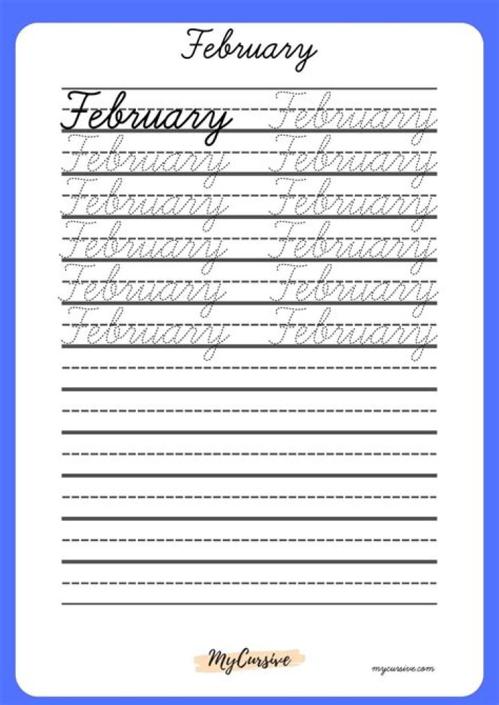 february 23 in cursive