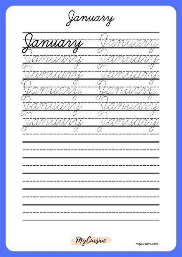 january 10 written in cursive