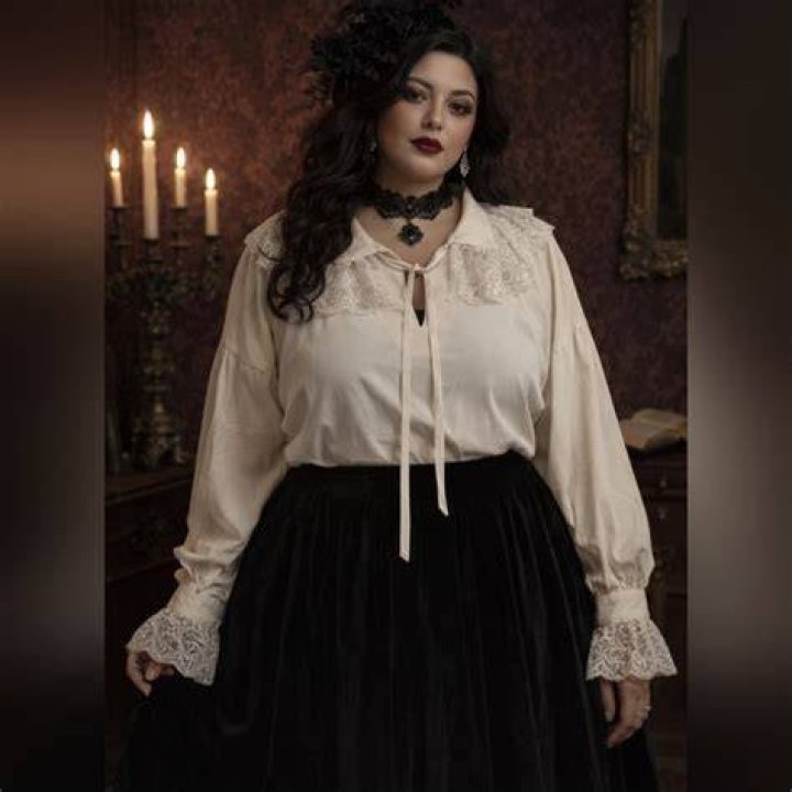 <p>A Victorian-inspired blouse worn with denim is an unexpected, but awesome combination for spring. DIY a slit on bottom by undoing a few of the buttons on your skirt. </p> <p>A Victorian-inspired blouse worn with denim is an unexpected, but awesome combination for spring. DIY a slit on bottom by undoing a few of the buttons on your skirt. </p>